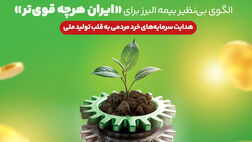 الگوی بی نظیر بیمه البرز برای «ایران هرچه قوی تر»
