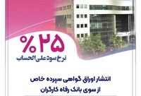 انتشار اوراق گواهی سپرده خاص از سوی بانک رفاه کارگران

