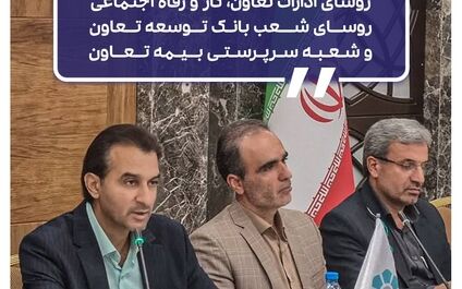 نشست هم اندیشی روسای ادارات وزارت تعاون، کار و رفاه اجتماعی، روسای شعب بانک توسعه تعاون و شعبه سرپرستی بیمه تعاون
