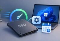 افزایش سرعت SSD کامپیوتر با تنظیمات پیش‌فرض ویندوز
